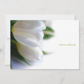 White Tulips Bridal Dusche Einladung (Rückseite)