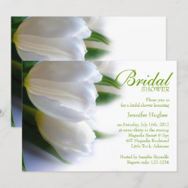 White Tulips Bridal Dusche Einladung
