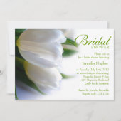 White Tulips Bridal Dusche Einladung (Vorderseite)