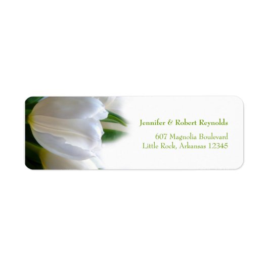 White Tulips Floral Wedding Address (Vorne)