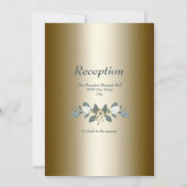 White Tulips Gold Hochzeit Einladung (Rückseite)