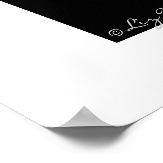 White Tulips Print Poster (Ecke)