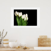 White Tulips Print Poster (Küche)