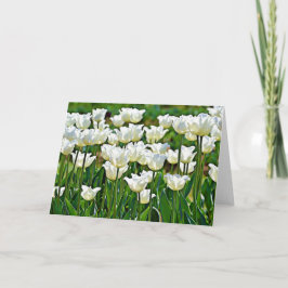 White Tulips Scripture Card John 1:16 Karte