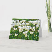 White Tulips Scripture Card John 1:16 Karte (Vorderseite)