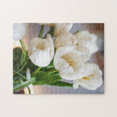 White Tulips Spring Blume Bulb Bouquet Puzzle (Horizontal)