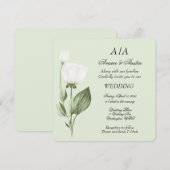 White Tulips Spring Wedding Einladung (Vorne/Hinten)