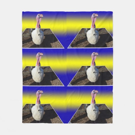 White Turkey Dimensional Popout Art, Fleecedecke (Vorderseite)