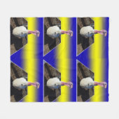 White Turkey Dimensional Popout Art, Fleecedecke (Vorderseite (Horizontal))