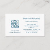 White Turtles Scan QR Code Visitenkarte (Rückseite)