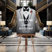 White Tuxedo Black Krawatte Event Poster Sign