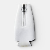 White Tuxedo Gatsby 1920er Hochzeitsthema Flaschenkühler (Rückseite)