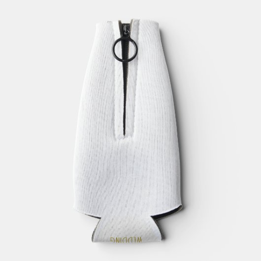 White Tuxedo Gatsby 1920er Hochzeitsthema Flaschenkühler (Rückseite)