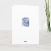 White Twig auf Blue Watercolor Zeichnend Karte (Rückseite)