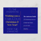 White Tyopgraphy Text Feiertagspostkarte (Rückseite)