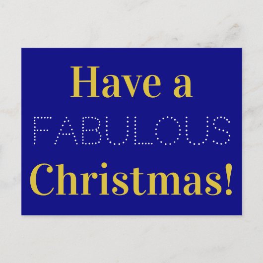 White Tyopgraphy Text Feiertagspostkarte (Vorderseite)