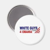 White Typ 4 Obama Magnet (Vorderseite/Rückseite)