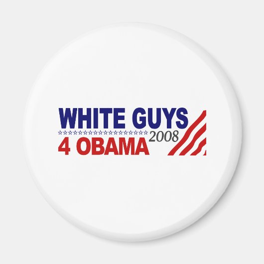 White Typ 4 Obama Magnet (Vorne)