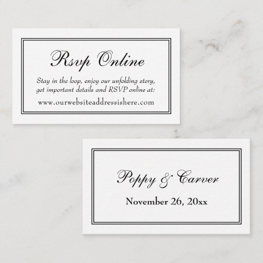 White UAWG Online Begleitkarte (Vorne/Hinten)