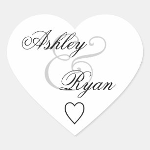 White Umschlag Aufkleber Wedding