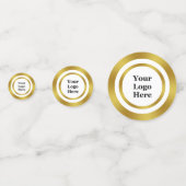 White und Gold-elegante Vorlage für Firmenlogos Konfetti (Vorderseiten)