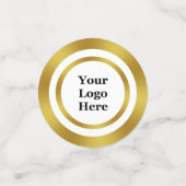 White und Gold-elegante Vorlage für Firmenlogos Konfetti (Klein Vorderseite)