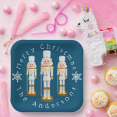 White und Gold Nutcracker personalisieren Pappteller (Party)