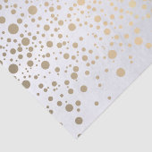 White und Metallic Gold Confetti Seidenpapier (Ausschnitt)