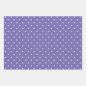 White und Periwinkle Polka Dot Mix Geschenkpapier Set (Vorderseite 3)