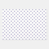 White und Periwinkle Polka Dot Mix Geschenkpapier Set (Vorderseite 2)