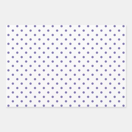White und Periwinkle Polka Dot Mix Geschenkpapier Set (Vorderseite 2)