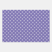 White und Periwinkle Polka Dot Mix Geschenkpapier Set (Vorderseite)