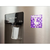 White und Tan Curly Haarblama auf Polka Docks Magnet