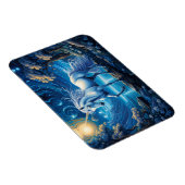White Unicorate Fantasy Full Moon Magnet (Rechte Seite)