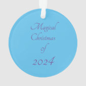 White Unicorate Fantasy Full Moon Ornament (Rückseite)