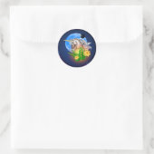 White Unicorn, Alien World Sticker (Tasche)
