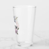 White Unicorn and Flowers Glas (Links)