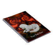 White Unicorn Fraktale Personalisiertes Notebook Notizblock (Rechte Seite)