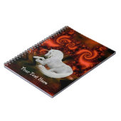 White Unicorn Fraktale Personalisiertes Notebook Notizblock (Linke Seite)