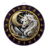 White Unicorn Inspiriere Focus und Wonder Dartscheibe (vorne)