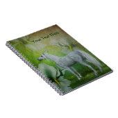 White Unicorn Lilies Fantasy Horse Notebook Notizblock (Rechte Seite)