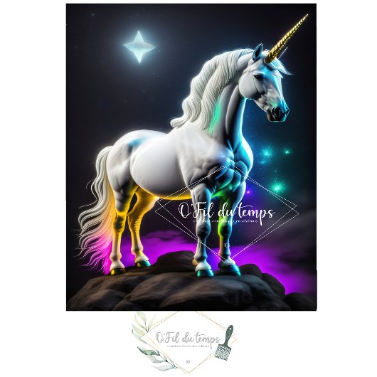 White Unicorn Magical v10 Tissue Paper Seidenpapier