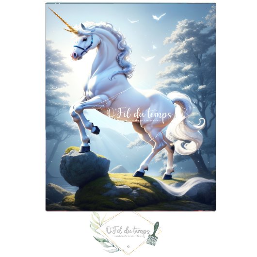 White Unicorn Magical v13 Tissue Paper Seidenpapier
