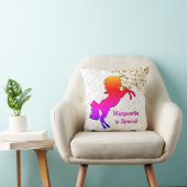 White UNICORN Personalisiert Keepake Kissen (Stuhl )