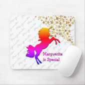 White UNICORN Personalisiert Keepake Mousepad (Mit Mouse)