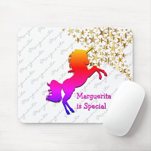 White UNICORN Personalisiert Keepake Mousepad (Mit Mouse)