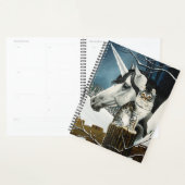 White Unicorn Tabby Cat Fantasy Planer (Anzeige)