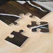 White Unicorn Tabby Cat Fantasy Puzzle (Seite)