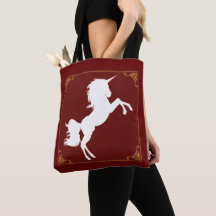 White Unicorn Tote Bag