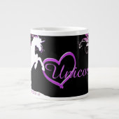 White Unicorn V (Farbenfroher Splash) Jumbo-Tasse (Vorderseite)